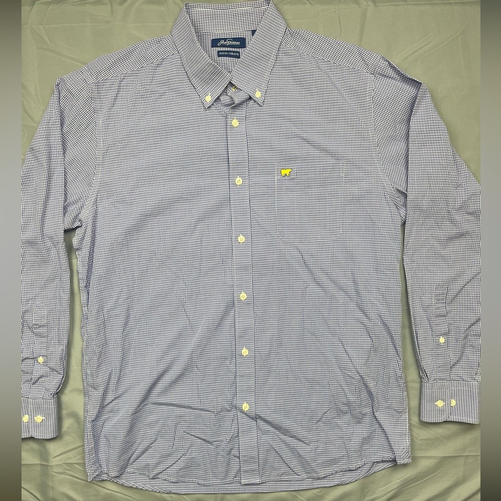 Jack Nicklaus Non-Iron Check Shirt Men’s L “Honda Classic” Golf Button Down